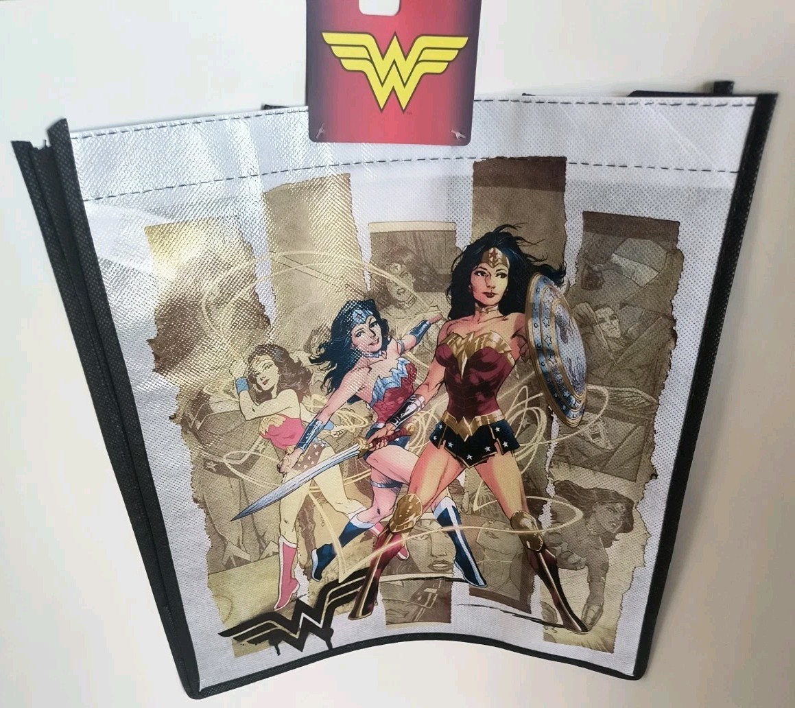 DC Comics Wonder Woman Superhero Reusable Eco Black Gift/Shopping Bag 🆕🆓ship!