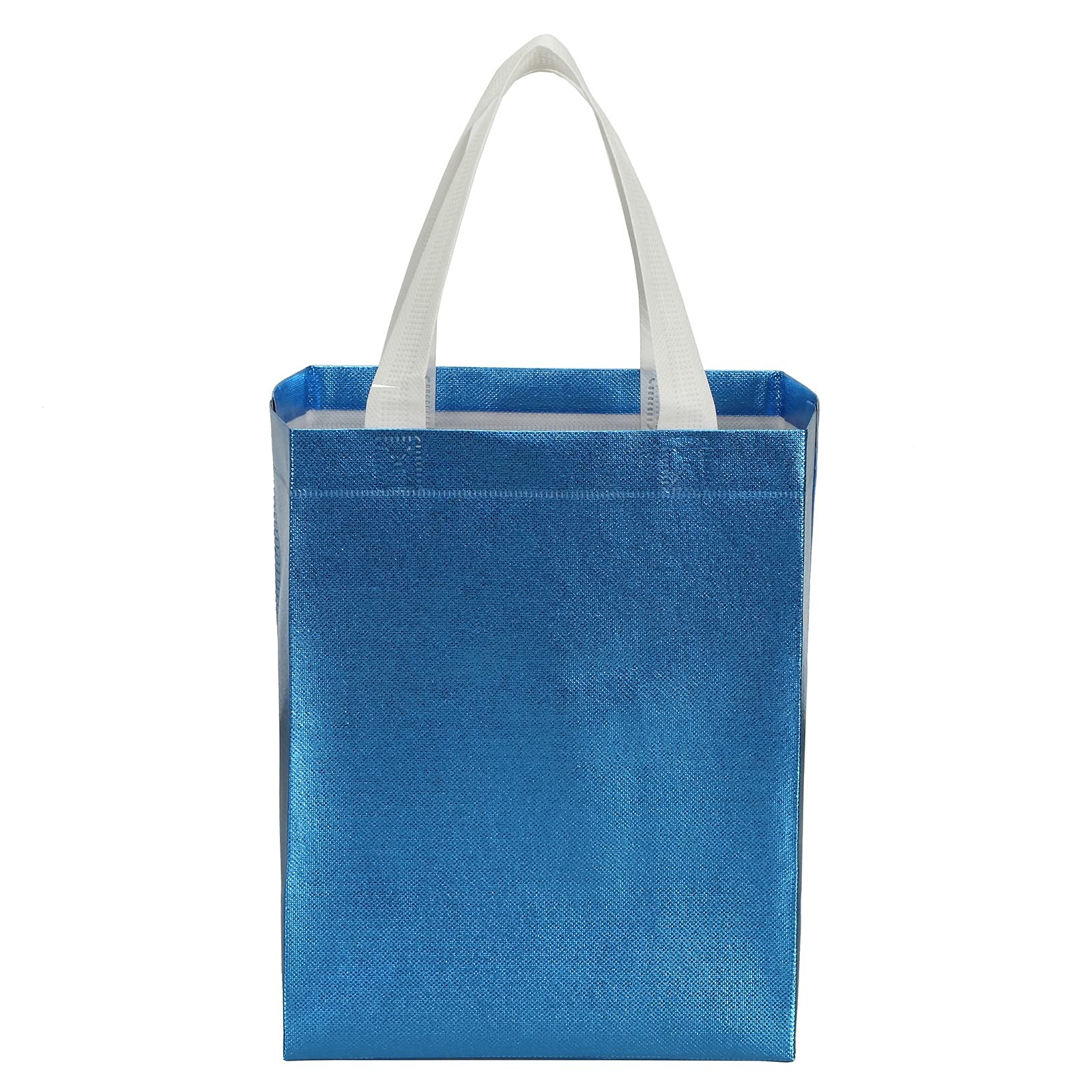 40-Pack 10×8 Inch Glossy Reusable Grocery Bags Shopping Tote Bag with Handle