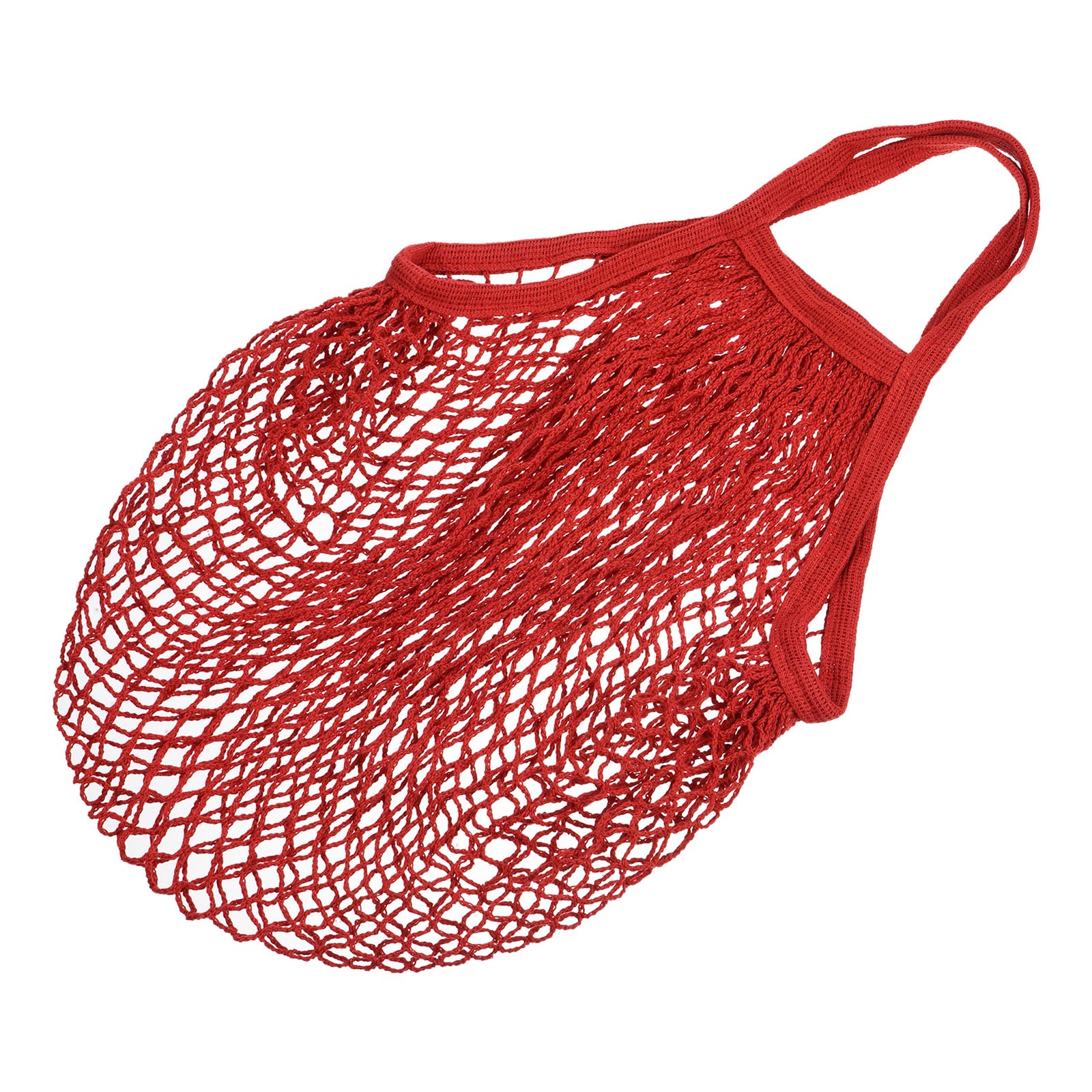 Cotton Mesh Bag, 15×13.8″ Mesh Net String Grocery Bags Red