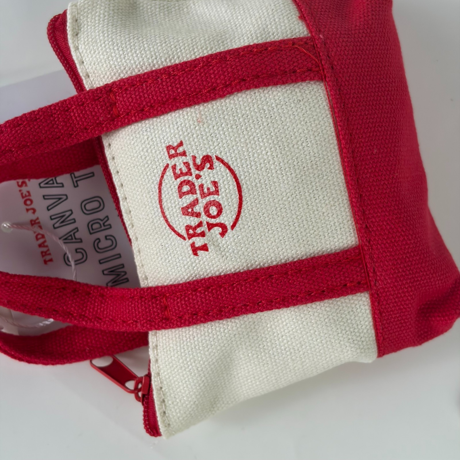 Set of 3 Trader Joe’s Canvas Micro Tote With Storage Bag 2025 Christmas Limited