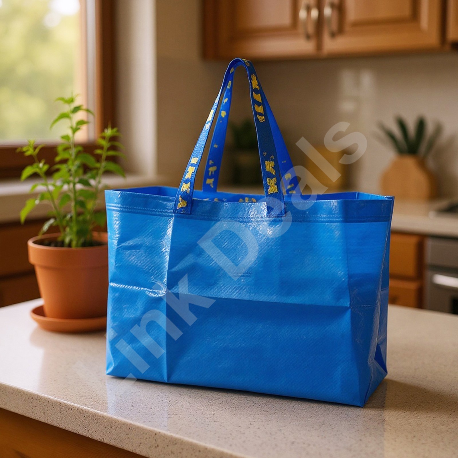 IKEA Frakta Shopping Bag Large Blue Storage Laundry Grocery Durable – 3 BAG