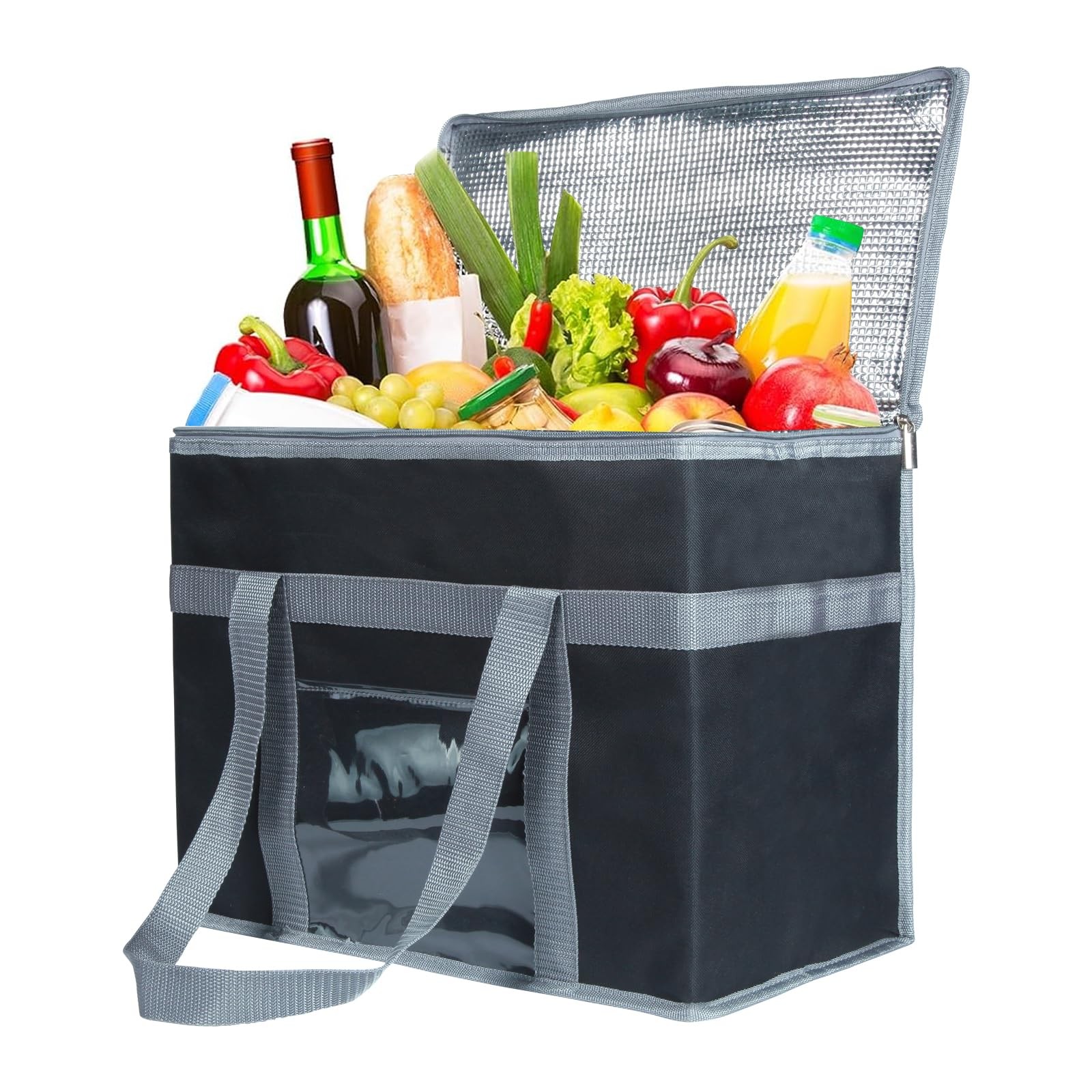 Cooler Bag Large Foldable Reusable Thermal Tote Camping Food Delivery Shopping