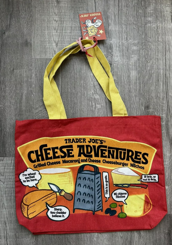 Trader Joe’s NEW CHEESE BAG NWT 80578 19″Wx14″Hx 24″H w/handles x 4″D(L12