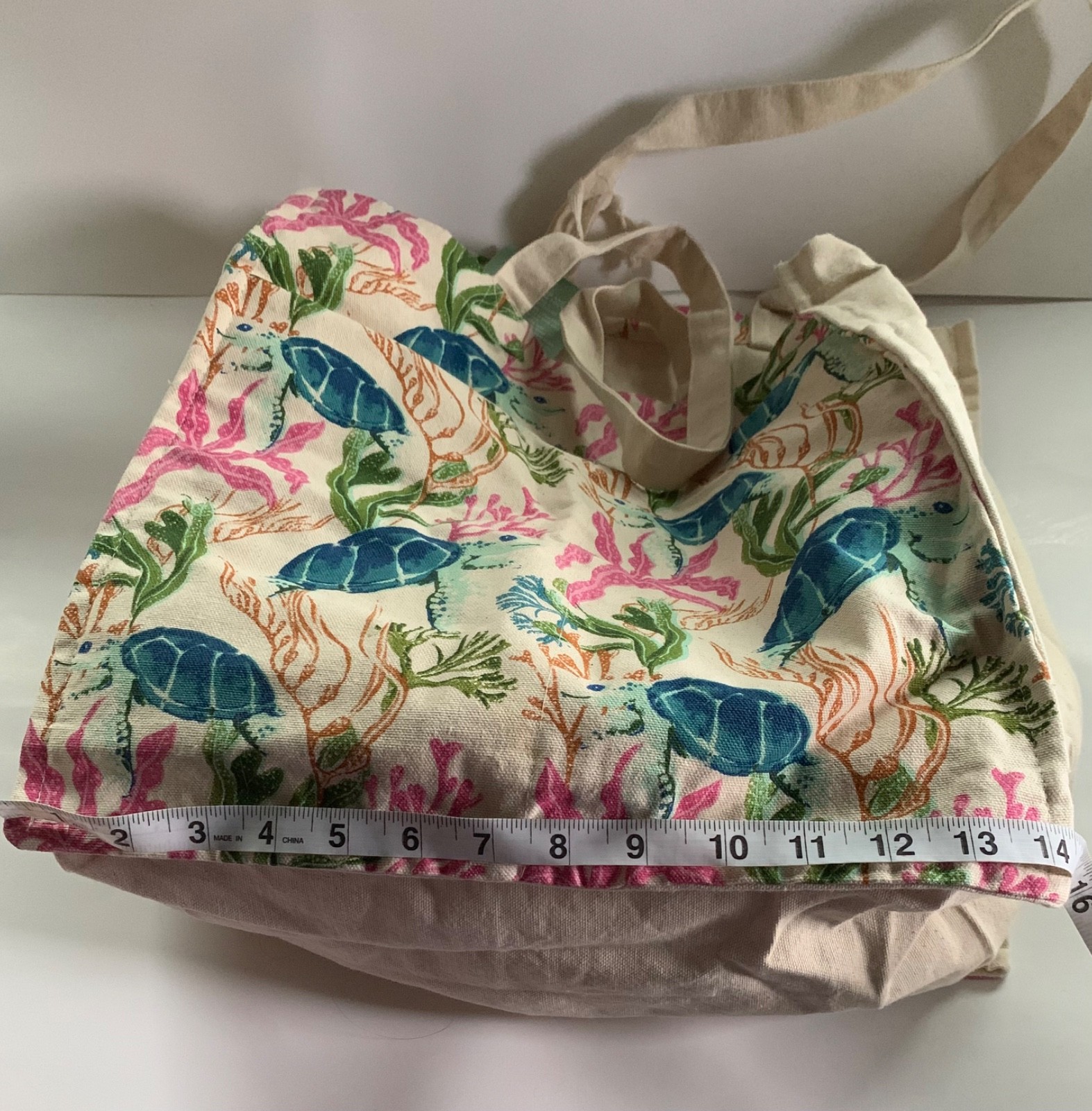 NEW! Eco Ciroa Reusable Tote Heavy Duty XL Shopping Bag 2 Straps Sturdy Canvas