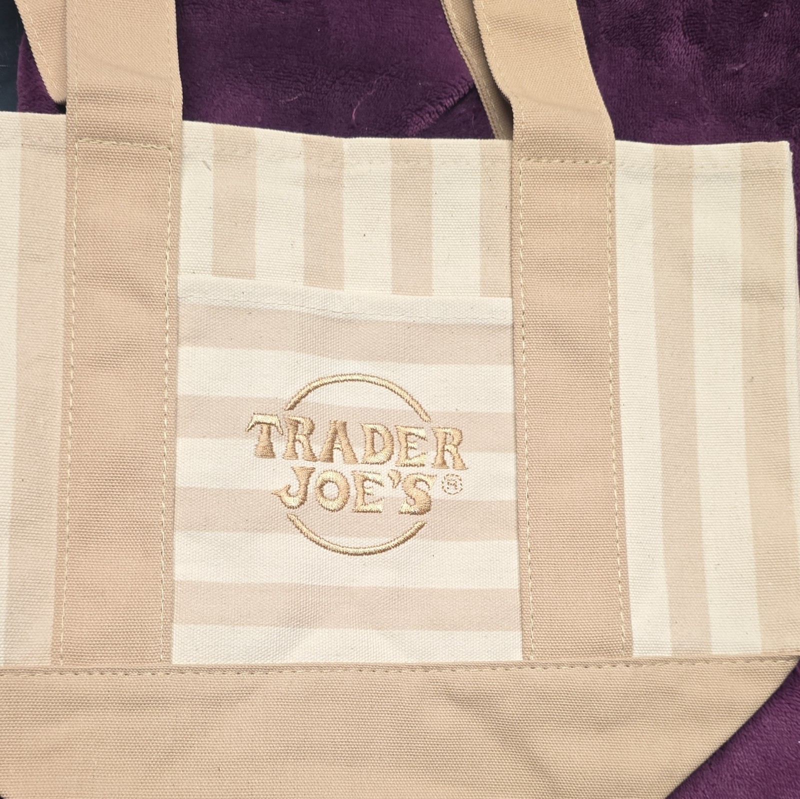 Trader Joe’s set of 4 Striped Multicolor Tote Bag 2026 Limited Edition Set of 4