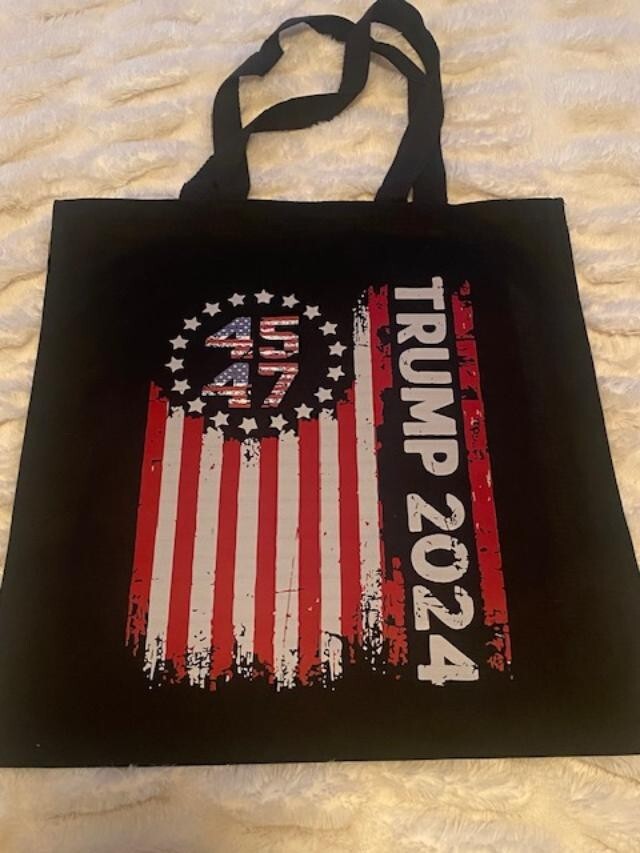 TRUMP 2024 Canvas School Grocery Carry All Tote Bag