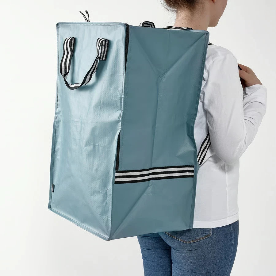 IKEA Large Shoppin Bag Blue, Backpack Heavy Duty 15 ¾x11 ¾x23 ½ “-19 Gal 1PC New