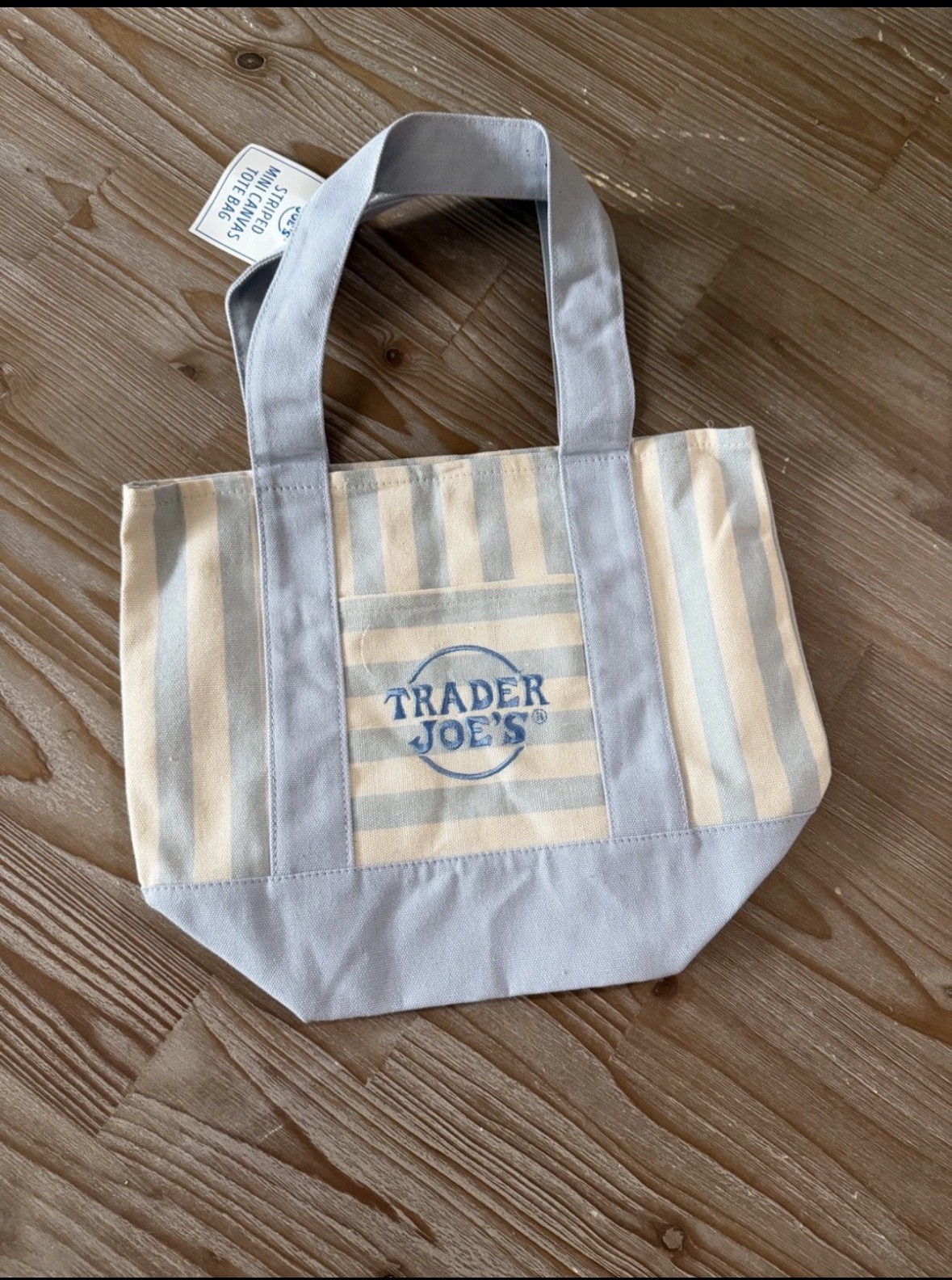 Trader Joe’s Mini Pastel Stripped Canvas Tote Bag | Priced Per Bag