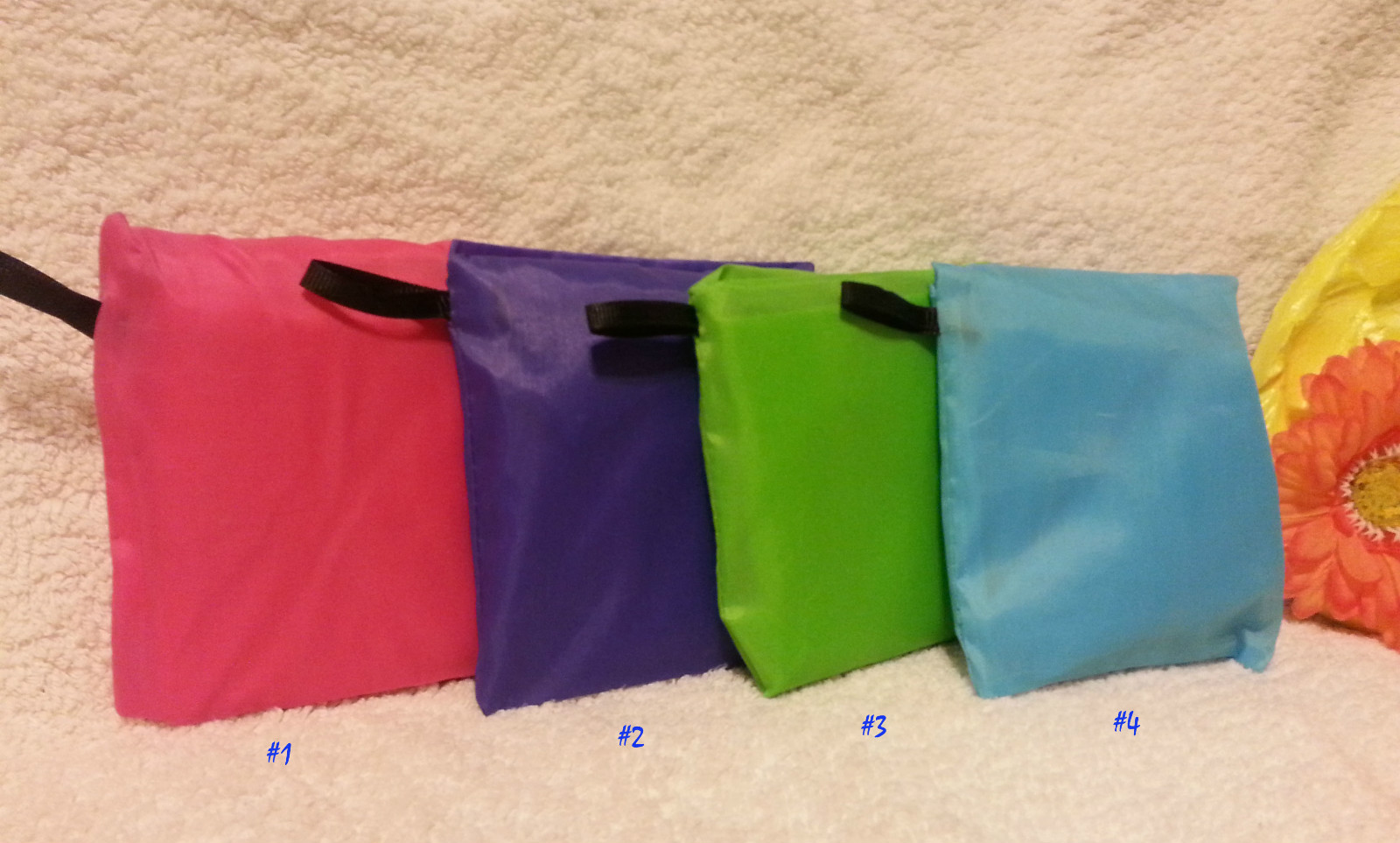 Set of 3 Brand new Foldable Pocket Reusable Shopping Tote Bags – US seller