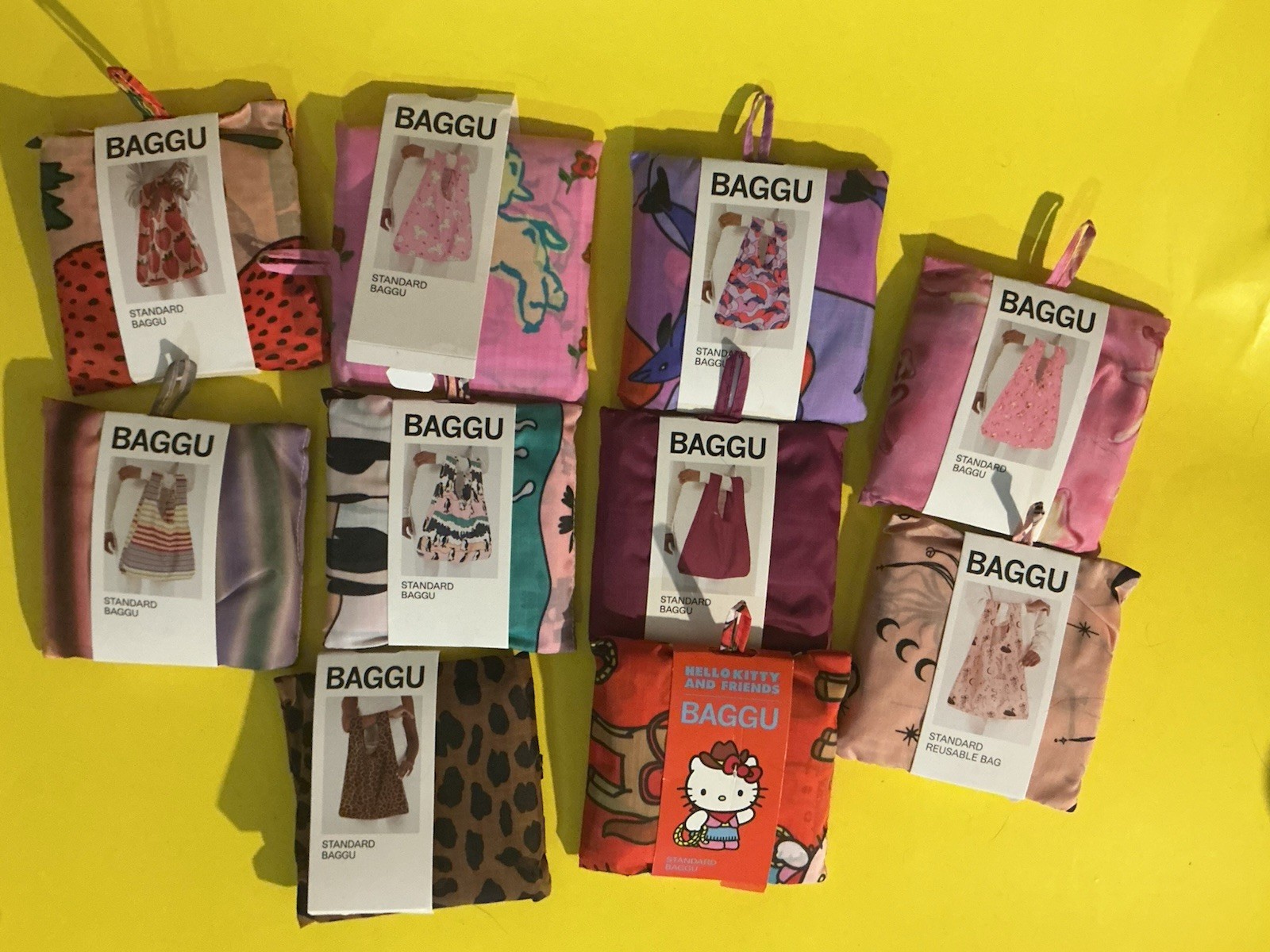 New BAGGU Standard Reusable Foldable Shopping Bag Tote Bag Set1