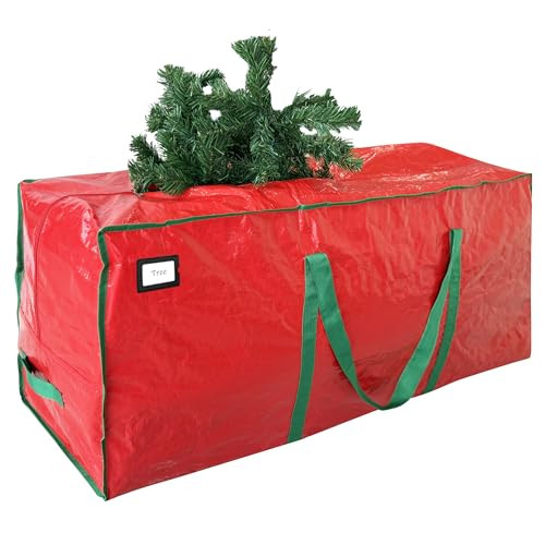 7.5 ft Christmas Tree Storage Bag – Durable Heavy Duty Extra 7.5 Foot Red