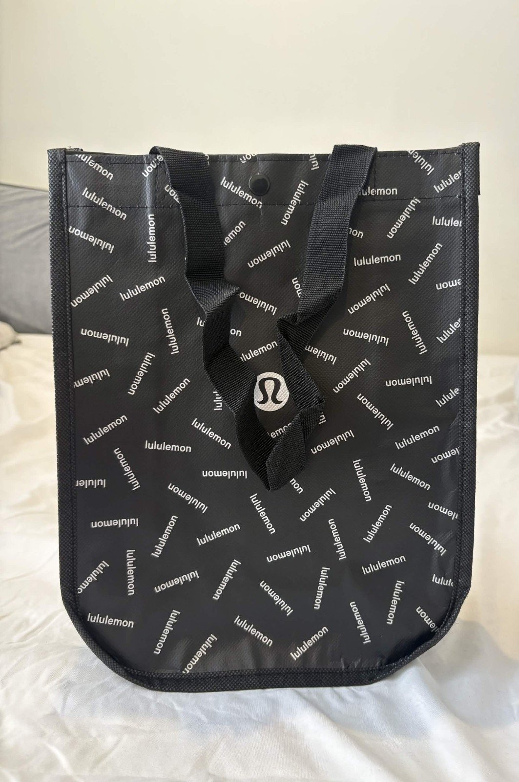 Lululemon Small Black and White Reusable Shopping Tote Bag