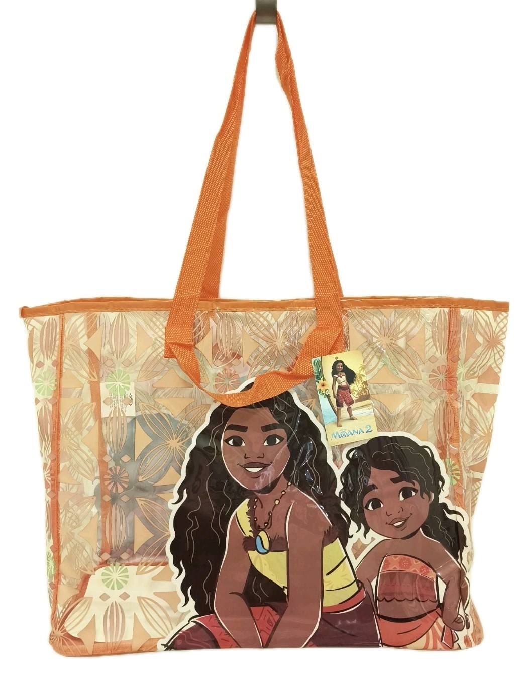Disney MOANA 2 CLEAR TRANSPARENT Orange Reusable Tote/Shopping/Gift Bag NEW!