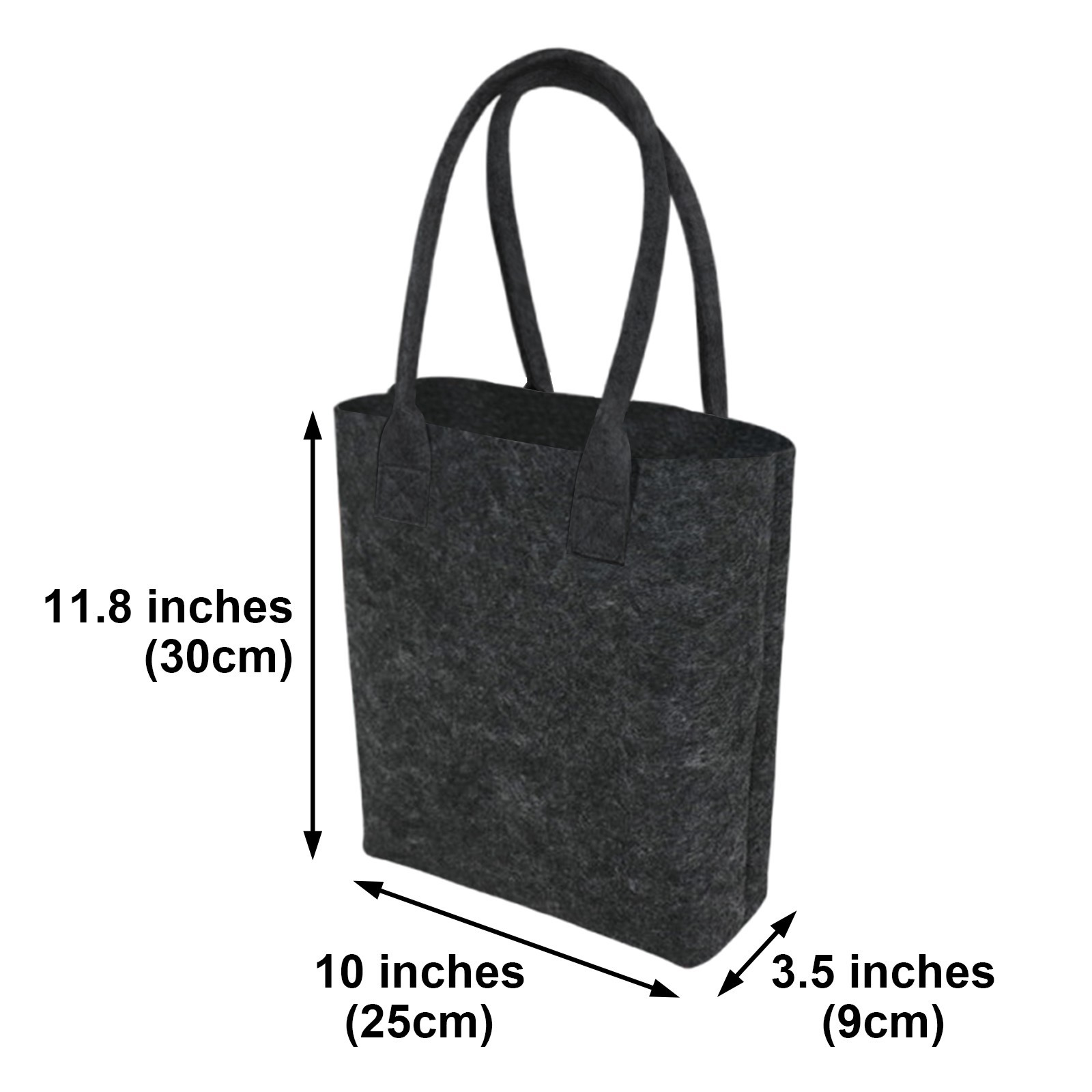 Custom Tote Bag with Handles PRINTED Personalized Felt Grocery Shopping Bags