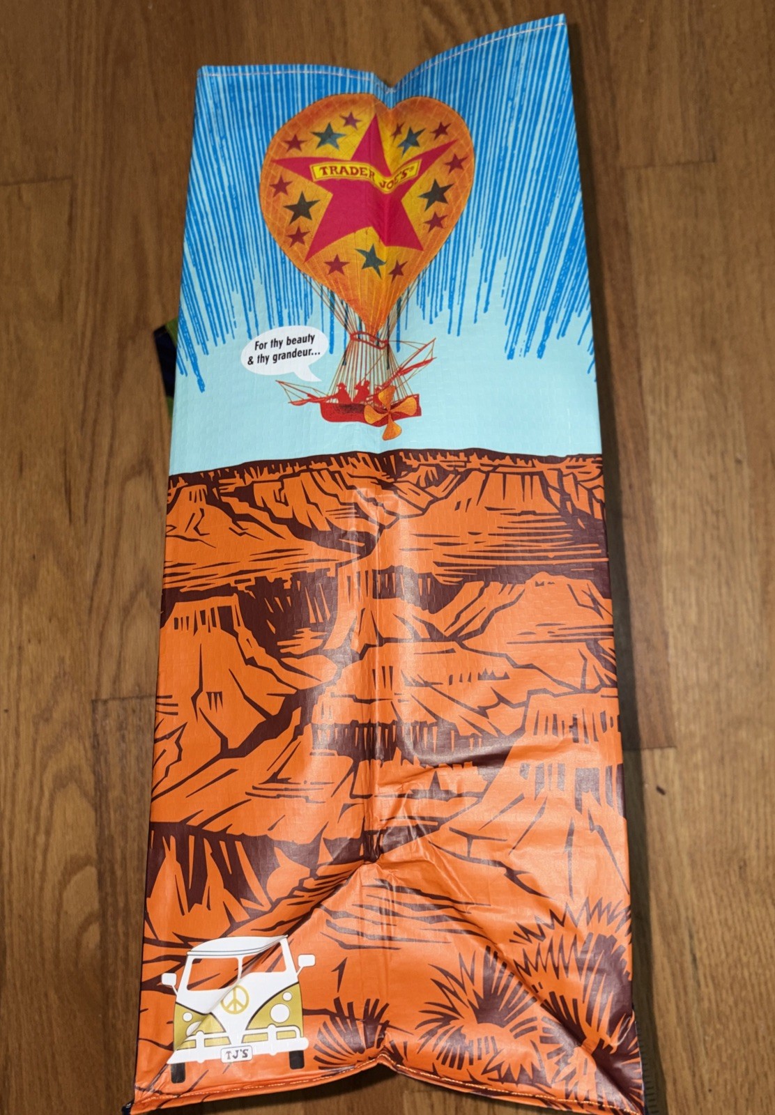 TRADER JOE’S Reusable Shopping Bag Arizona State tote Hummingbird & Citrus NEW