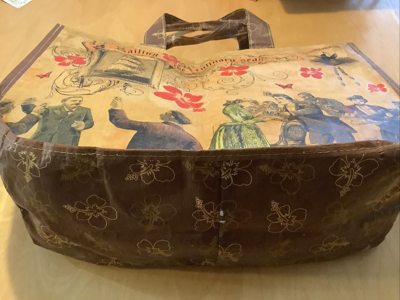 NEW Vintage Trader Joe’s Shopping Bag Tote “Sailing the Culinary Seas” EXT RARE
