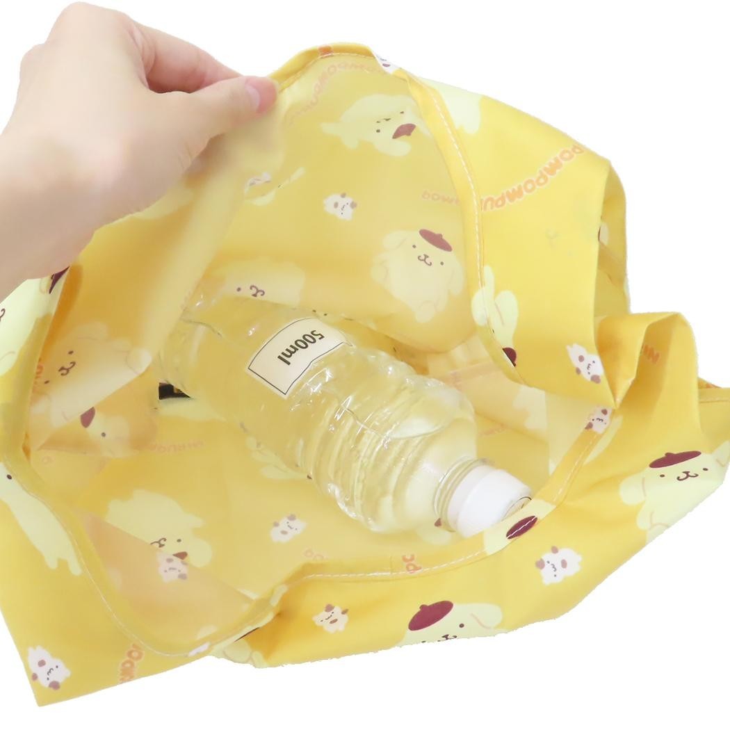 Sanrio Pompompurin Eco Shopping Bag with Pouch 10in x 5in x 18in