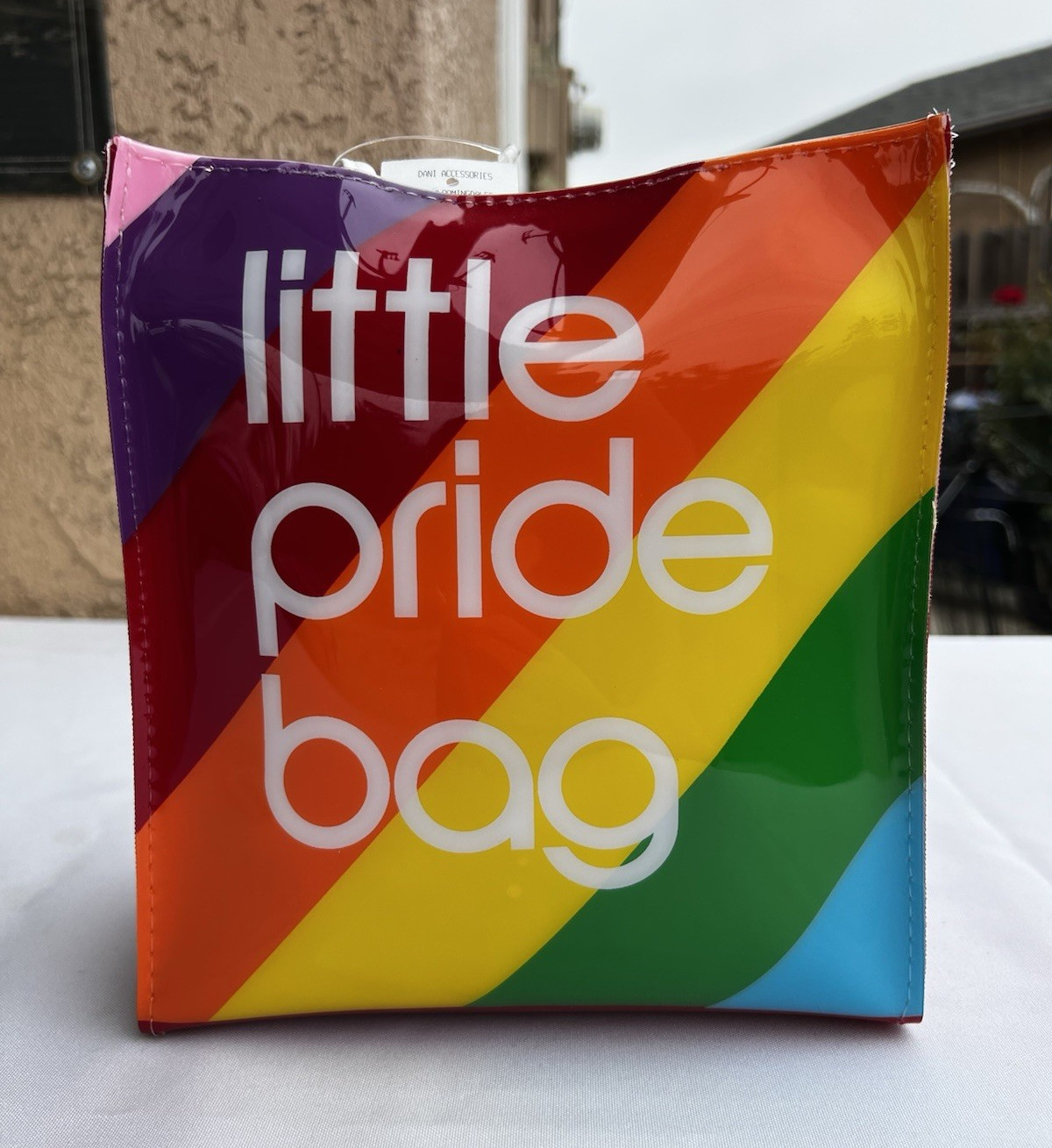 Collectable Bloomingdale’s “Little Pride Bag” Rainbow Reusable Plastic Tote