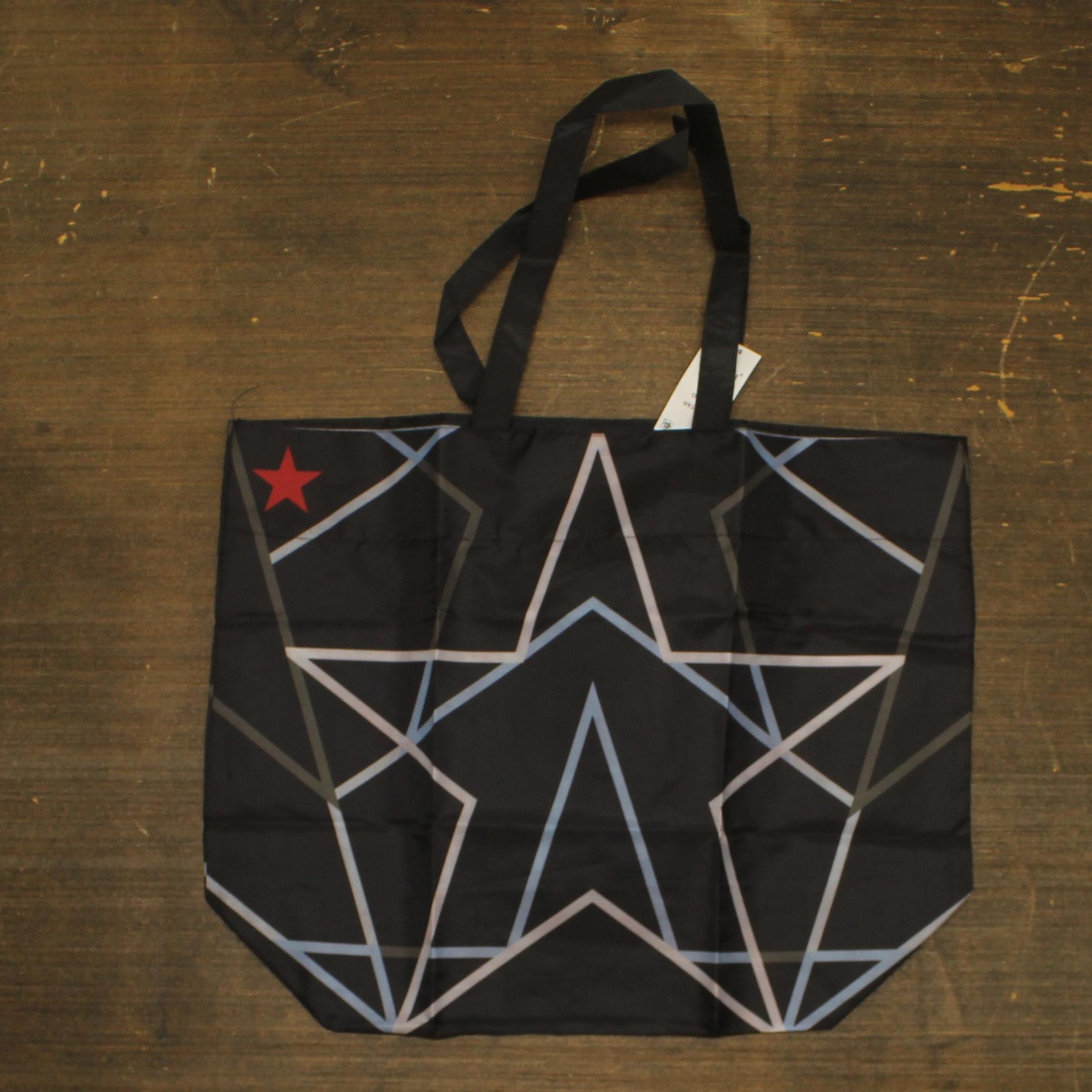 MCYS X Oceancycle Star Packable Reusable Shopping Tote Black 20 in. x 16 in.