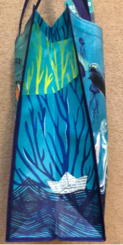 Trader Joe’s Market Reusable Bag Ocean Clown Fish Tote Grocery Shopper RARE