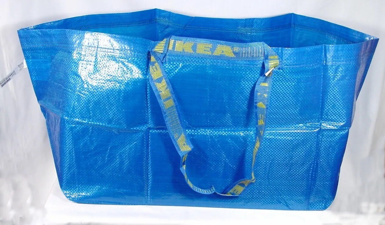 IKEA LARGE BLUE BAG Shopping Grocery Laundry Storage Tote Bags Strong FRAKTA