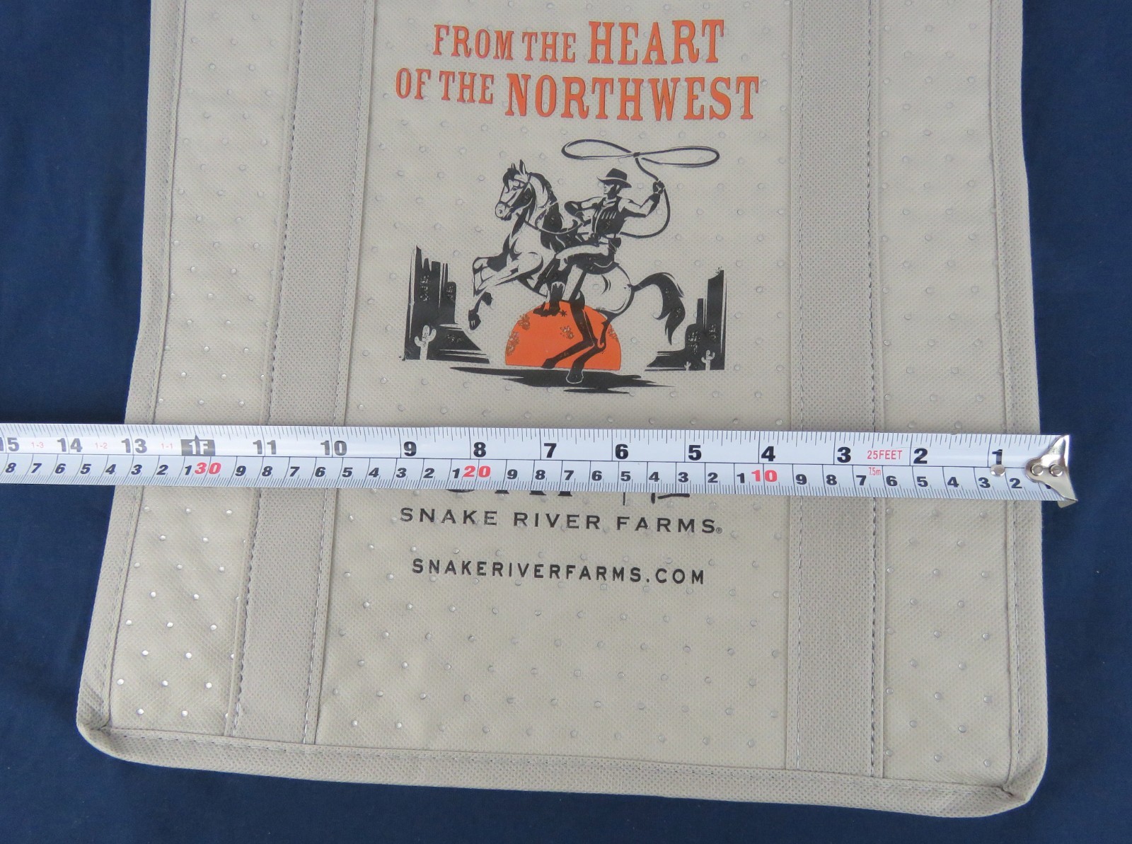 INSULATED Grocery Bag Zippered Reusable Large Cooler Shopping Tote Tan SRF Logo