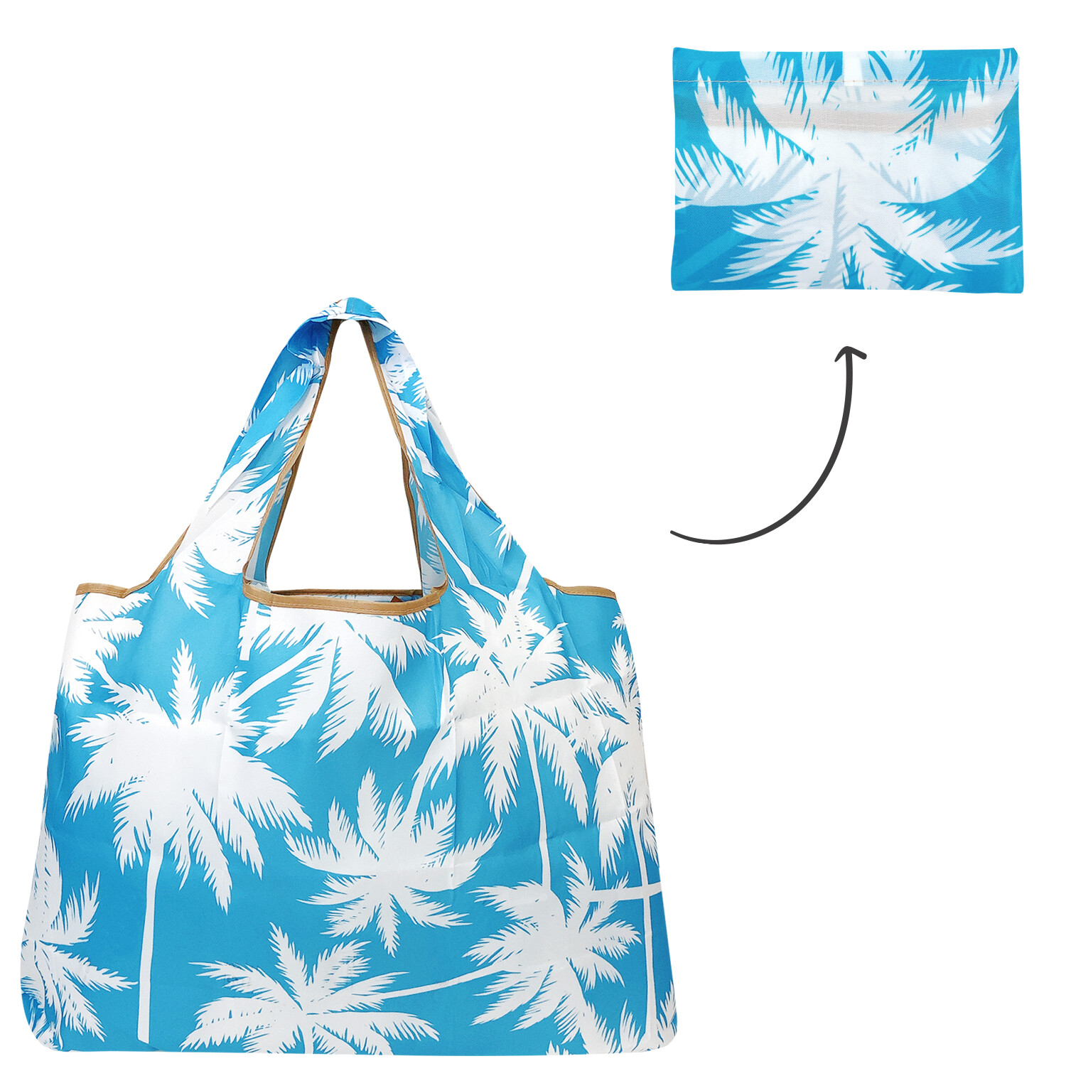 Wrapables Large Foldable Tote Nylon Reusable Grocery Bag, 3 Pack