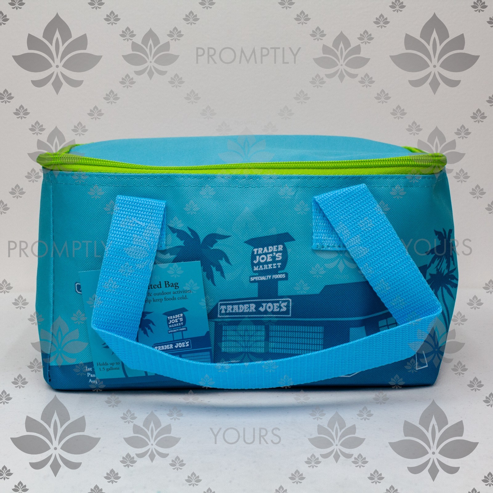 Trader Joes Mini Insulated Lunch Tote Bag Blue 1.5 Gal 2025 LIMITED EDITION New
