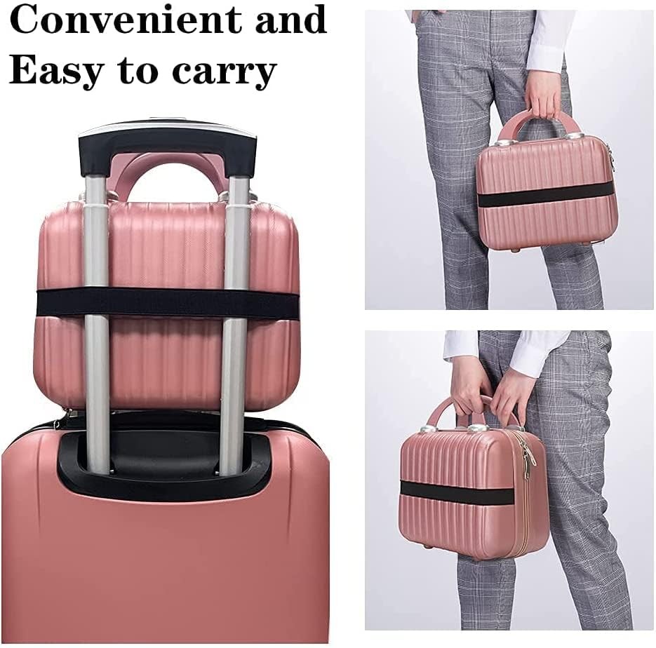 JZRTravel 11 inch Hard Shell Cosmetic Case Makeup Travel 11 Inch, RoseGold