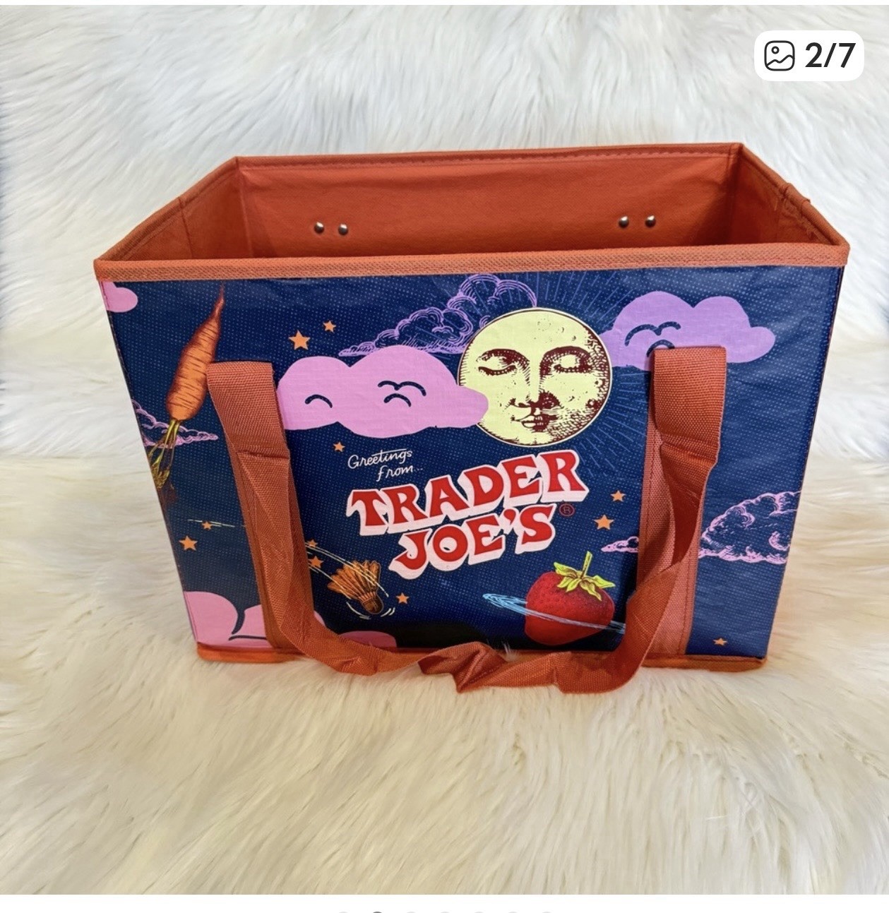 trader joes stand up collapsible tote bag