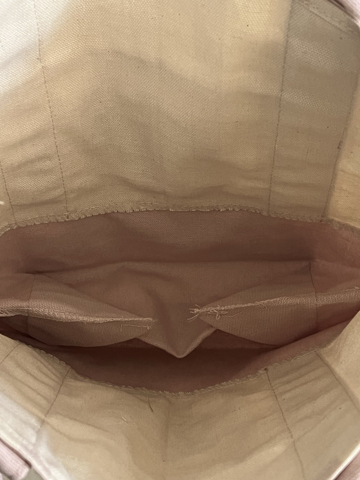 Trader Joe’s Striped Pastel Pink/Beige mini Tote Bag