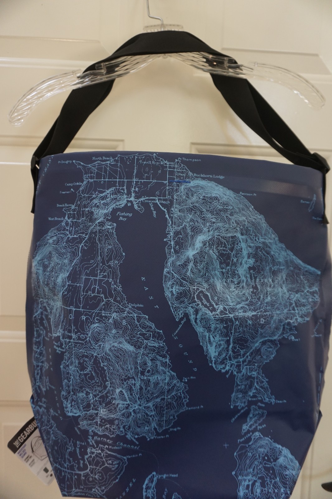 Large Blue Waterproof Utility Gear Bucket Beach Tote Farmers Market Bag