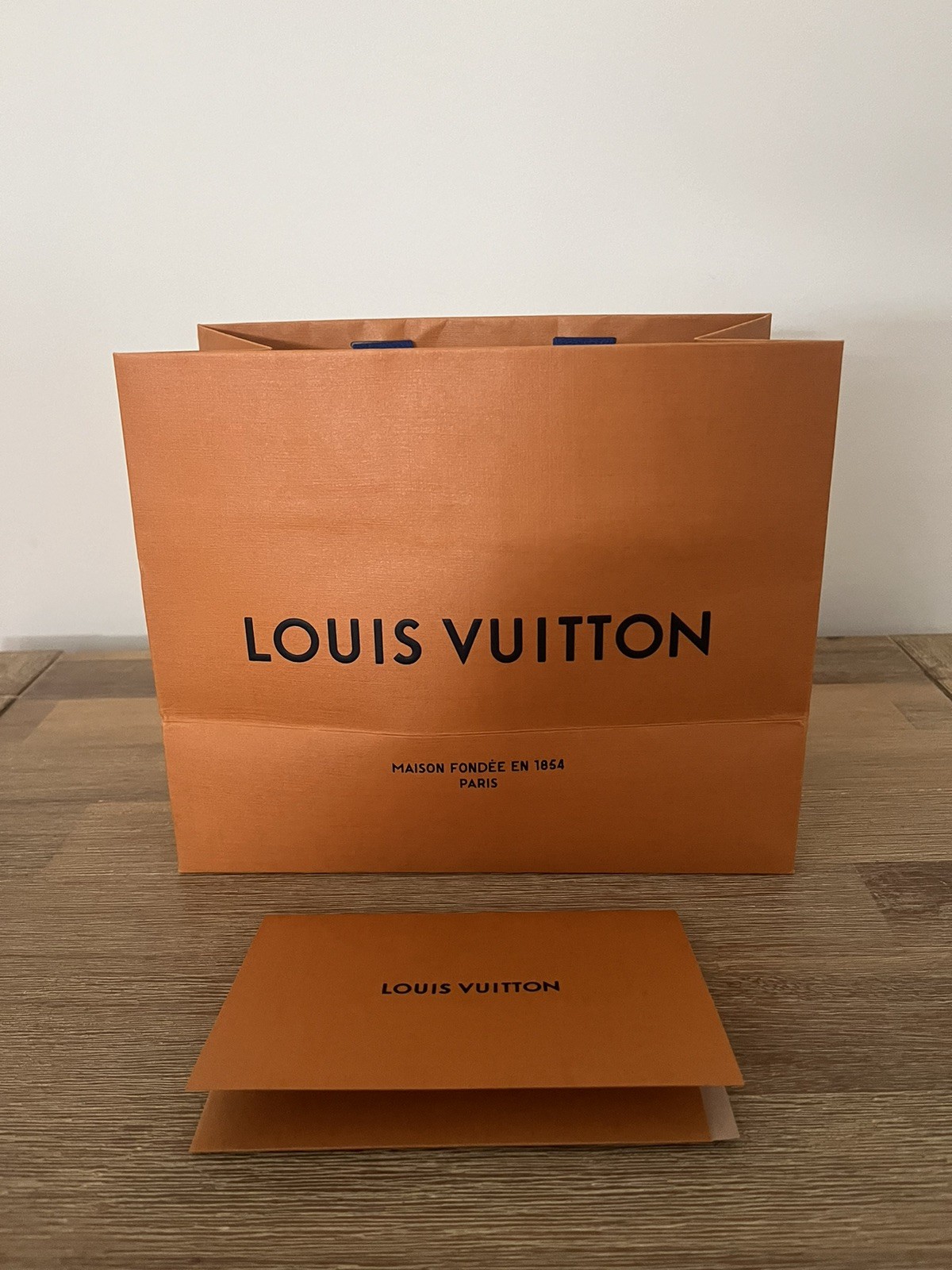 Louis Vuitton Gift Shopping Paper Bag Orange 22x18cm