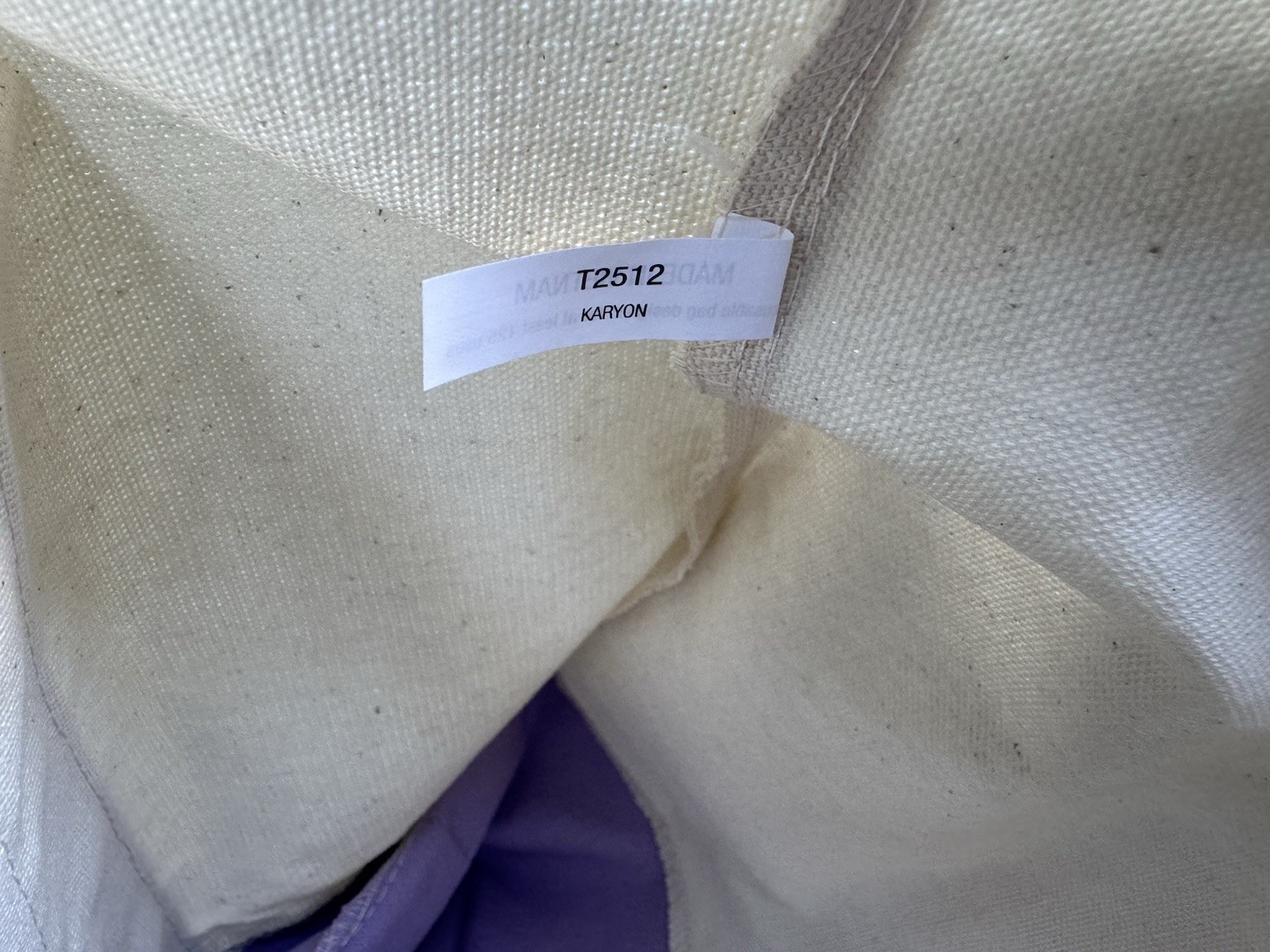 Trader Joes LARGE Lavender Purple Canvas Tote Bag 2026 Viral Drop Rare FAST SHIP