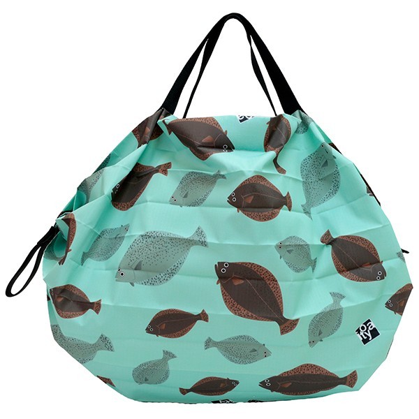 Shupatto Itoya Compact Bag S Flounder Hirame Green Japan