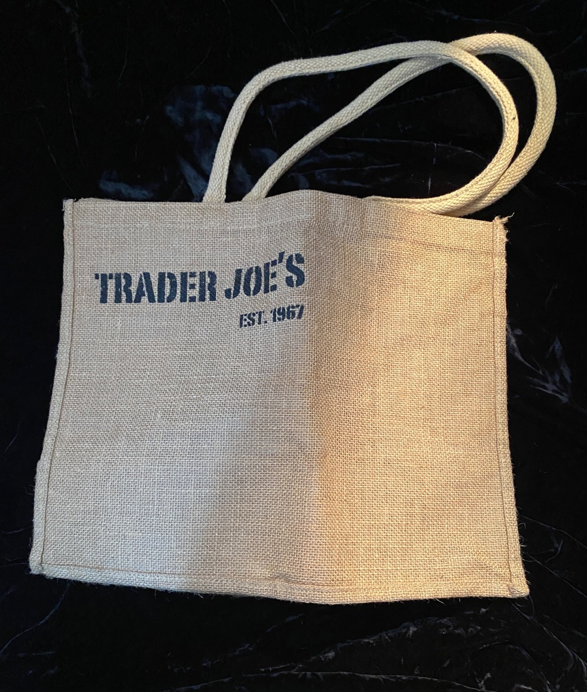 Trader Joe’s BURLAP Nautical Flag “Z Zulu ” Jute Tote Bag RARE Retired