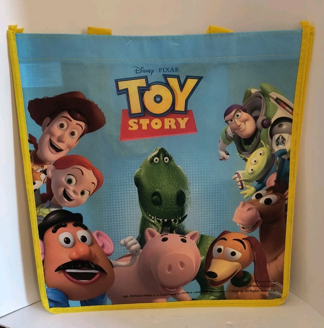 Disney Toy Story Yellow Shopping/Gift Tote Bag with Handles New! Free Shipping!