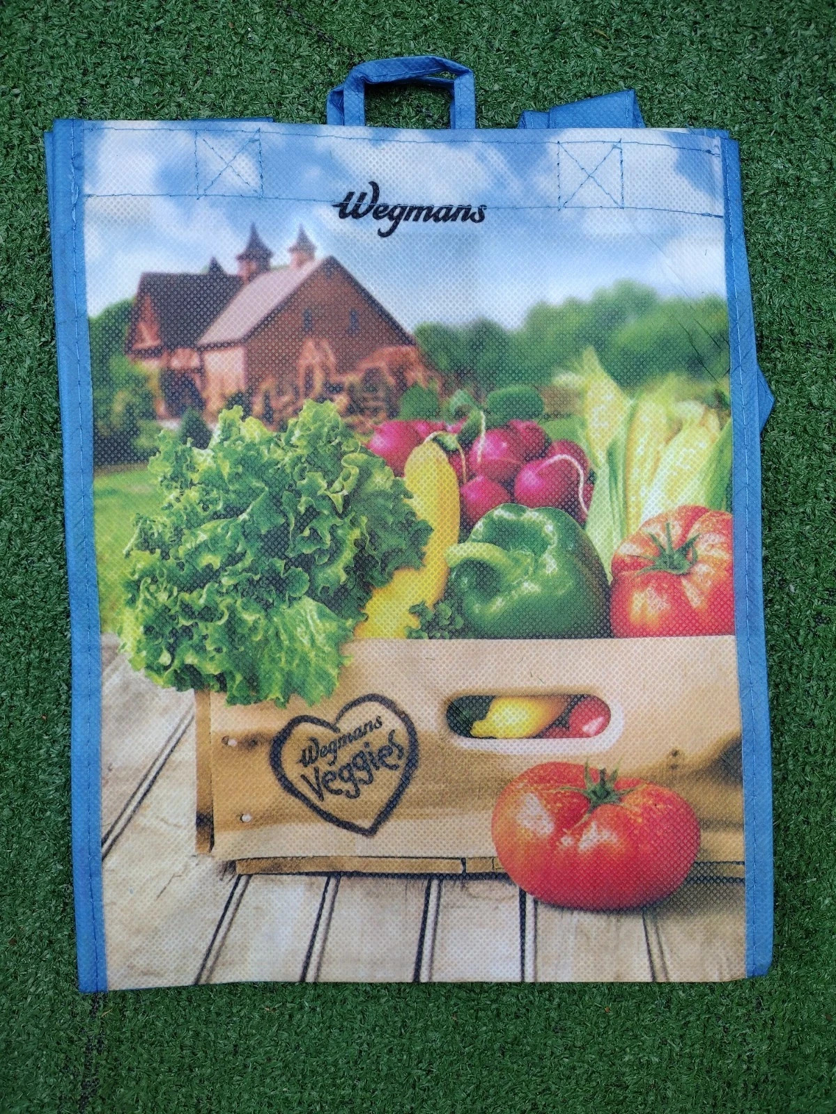2 X Wegmans Reusable Shopping Tote Bag With Support Liner