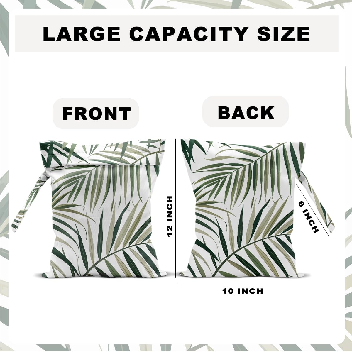 Wet Dry Bag, Waterproof Tropical Palm Leaves Decor Jungle Palm Leaf Favors | …