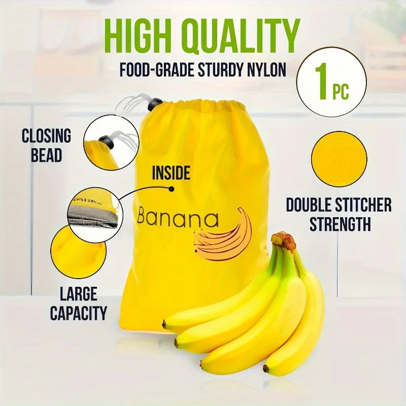 A Practical Bag for Storing Yellow Bananas to Keep Them Fresh, Convenient to Use