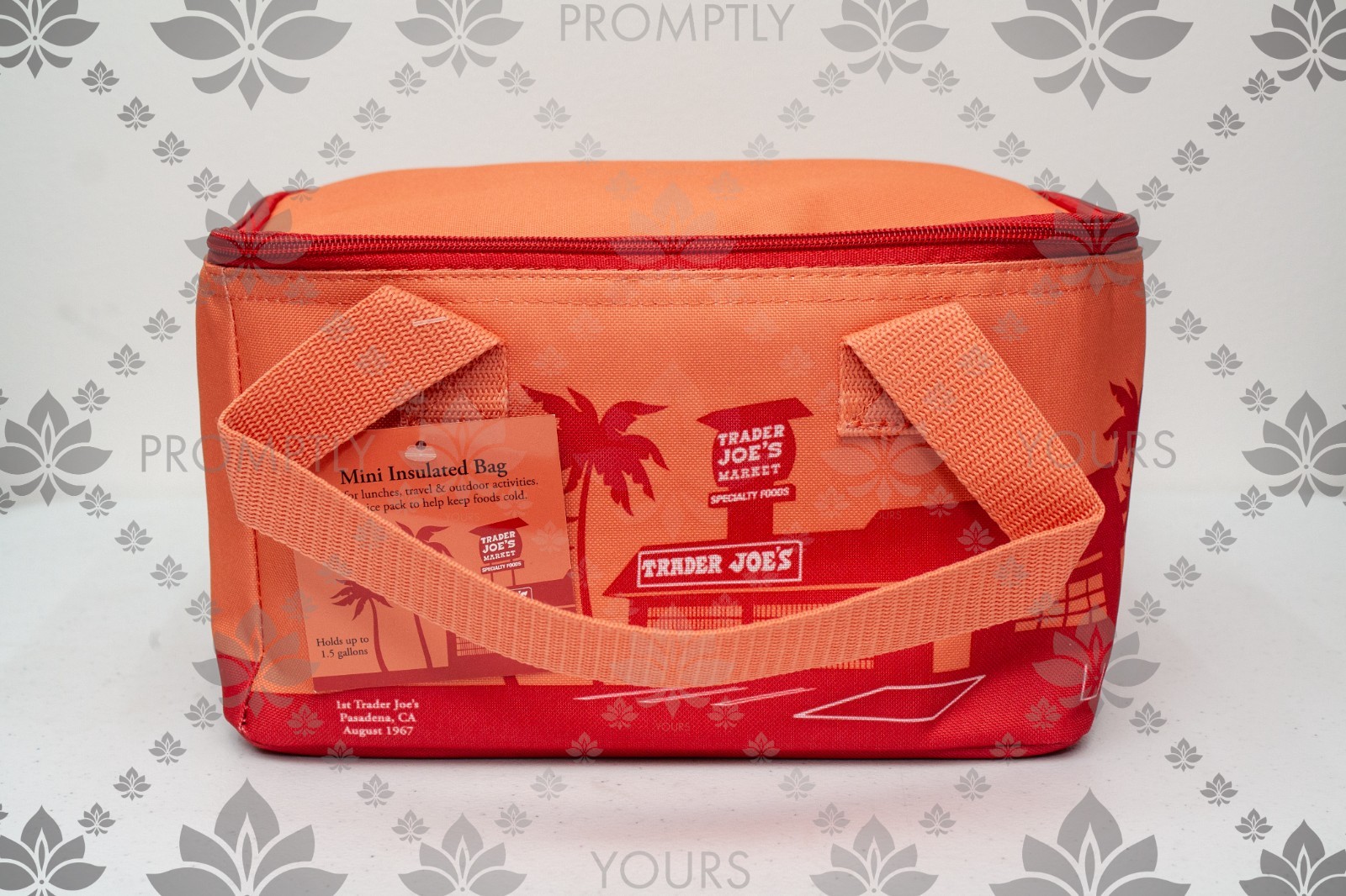 Trader Joes Mini Insulated Lunch Tote Bag PEACH 1.5 Gal 2025 LIMITED EDITION New
