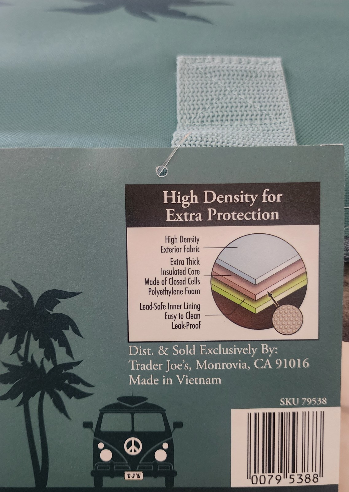 Trader Joe’s Large Insulated Shopping Bag 8 Gallon Dusted Blue/Green Reusable