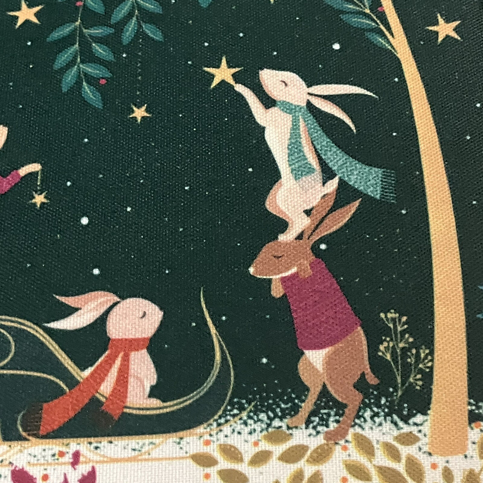 Waitrose Sara Miller Christmas Bag London Robin Bunny Deer Green Holiday 2024