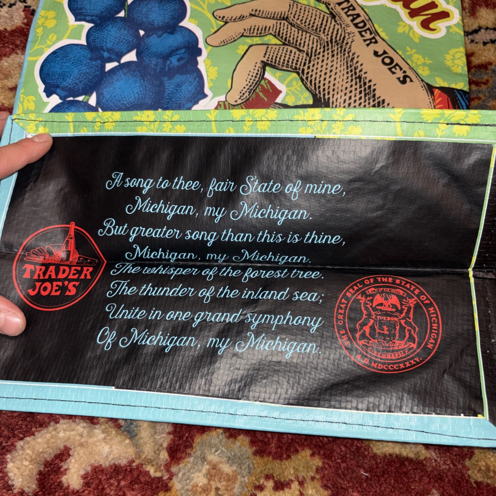 Trader Joe’s Michigan Reusable Shopping Grocery Bag – 6Gal