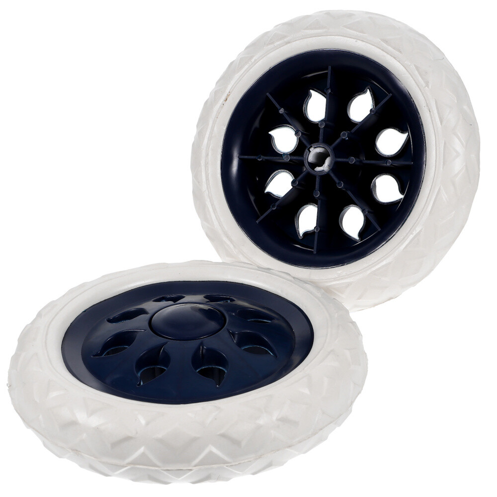 2 Pcs Shopping Cart Wheels Plastic Casters Replacement for Grocery Trolley