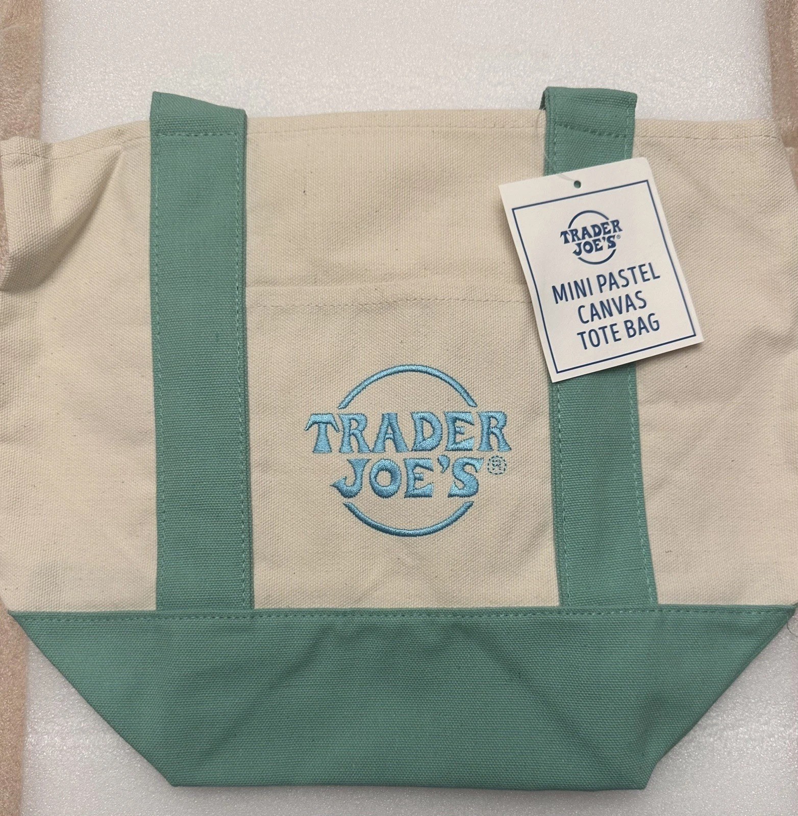 Authentic Trader Joe’s Mini Canvas Tote Spring 2026 NWT