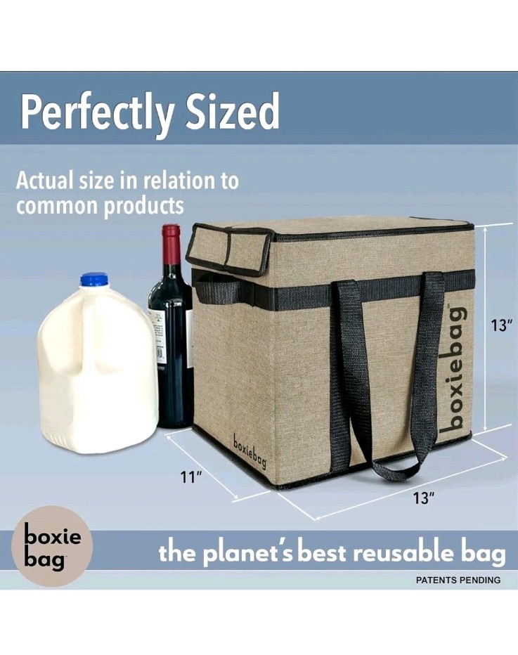 Reusable Grocery Bag (Lot Of 3) – Durable Reusable Shopping Bag Box. Insulate, S