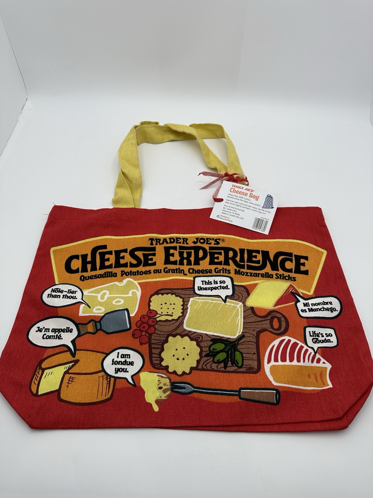 Trader Joe’s NEW Canvas/Cotton Cheese Tote Bag