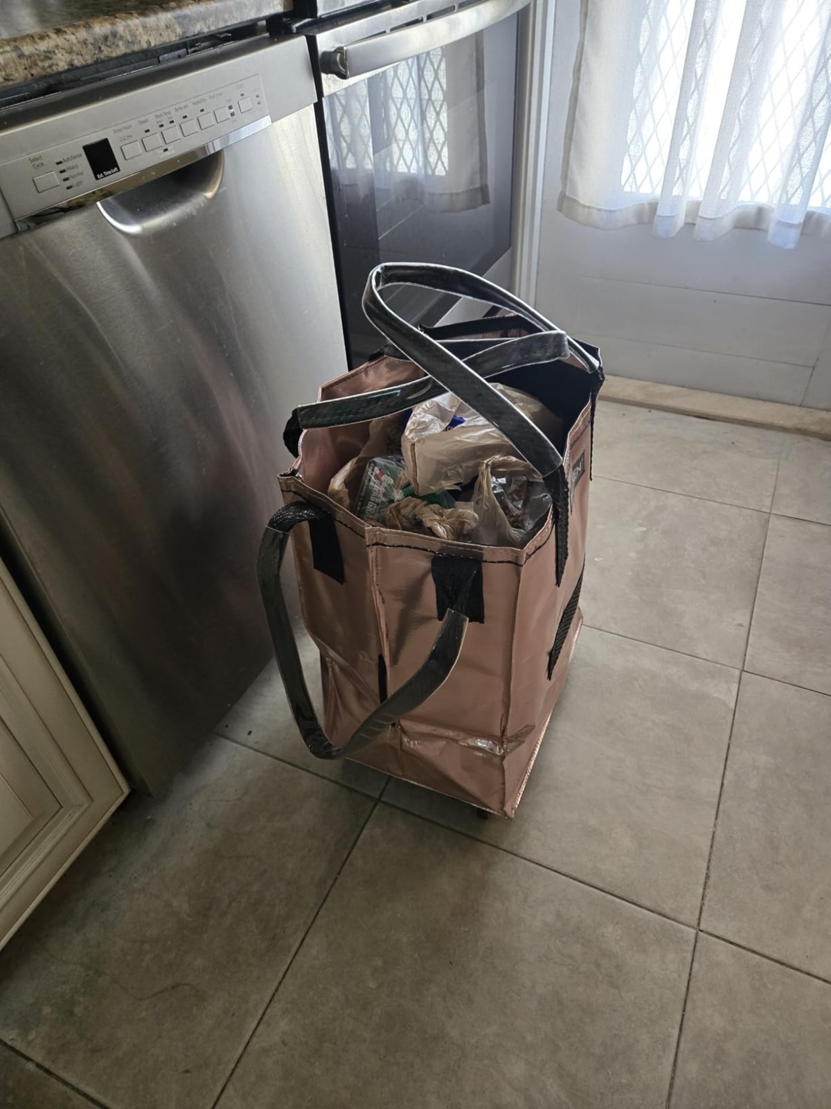 Medium Rolling Grocery Trolley Tote – 66 lb Capacity, Foldable & Water-Resistant