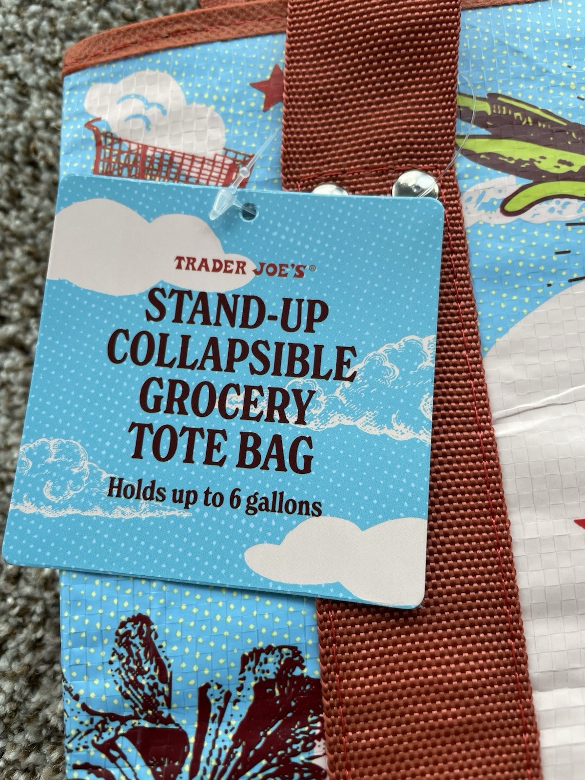 Trader Joe’s Stand-Up Collapsible Tote Bag NEW Moon & Sky Limited Edition X2